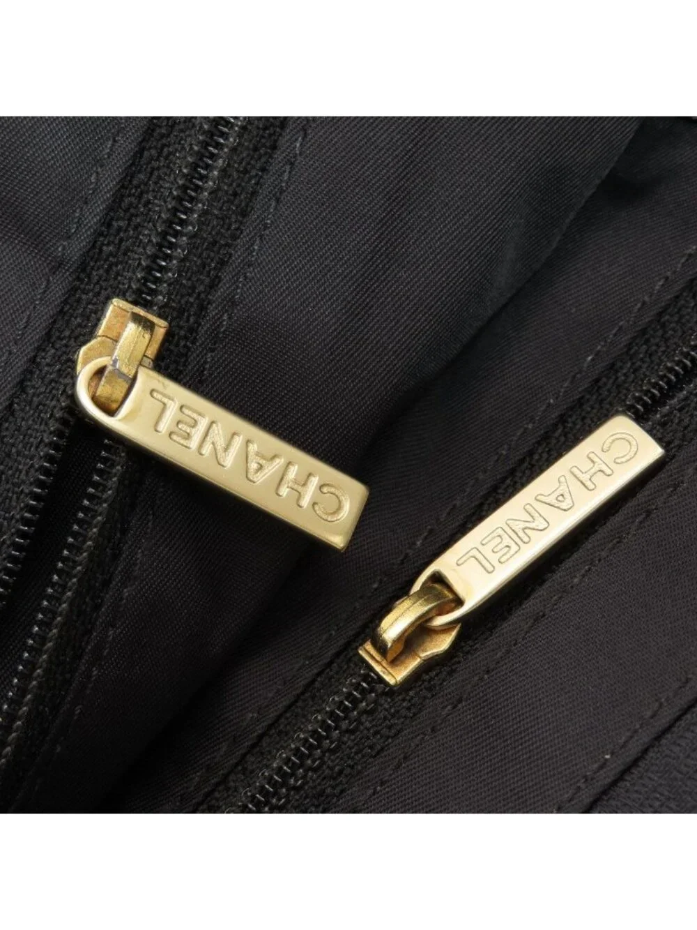 Chanel New Travel Line MM Gold Tote Bag Nylon Jacquard